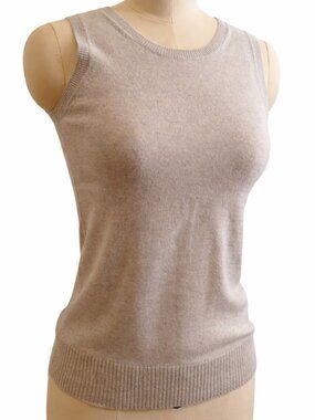 💋J. Crew | 100% Cashmere Sweater Knit Top | Grey | Sleeveless | XS | New w/Tags